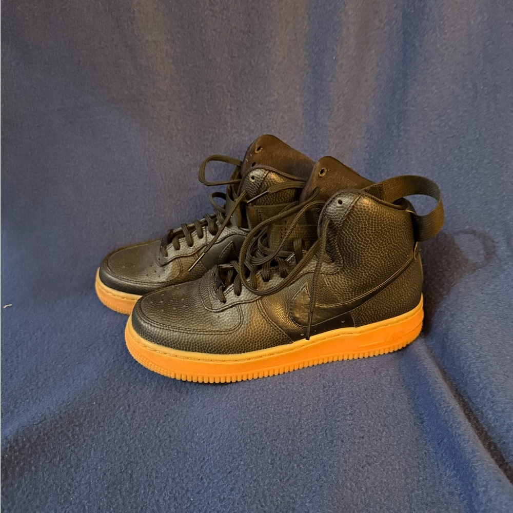 Nike Black and Gum Soles Women Sneakers AF1